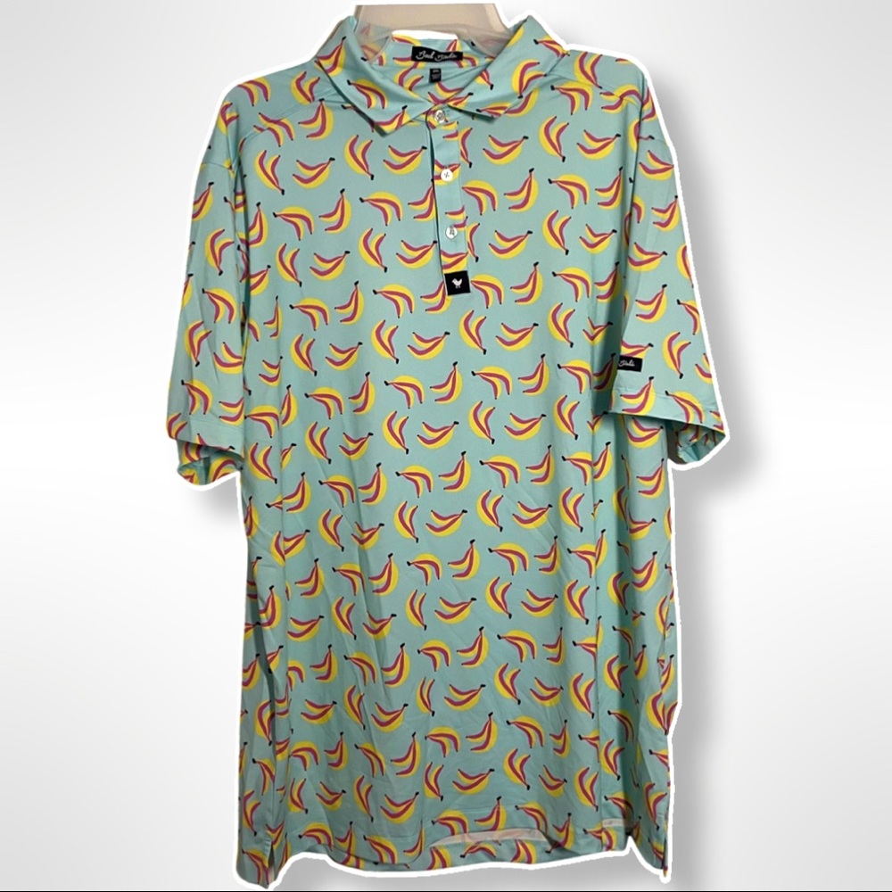 Bad Birdie NWOT printed athletic golf polo